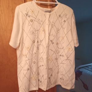 Alfred Dunner Vintage short sleeve sweater